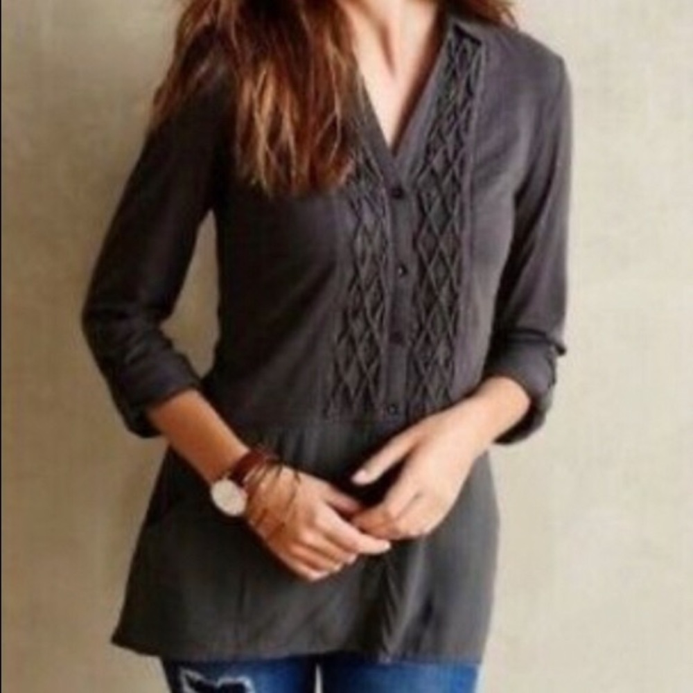 Anthropologie Meadow Rue Reha Henley top